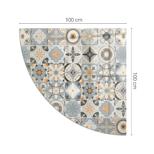 Quarter glass hearth stove Mosaic patterns in tiled shapes
