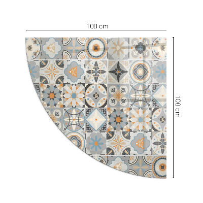 Quarter glass hearth stove Mosaic patterns in tiled shapes