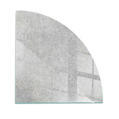 Corner glass hearth Concrete texture in a raw style