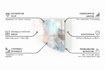 Corner glass hearth Board colors in different tones