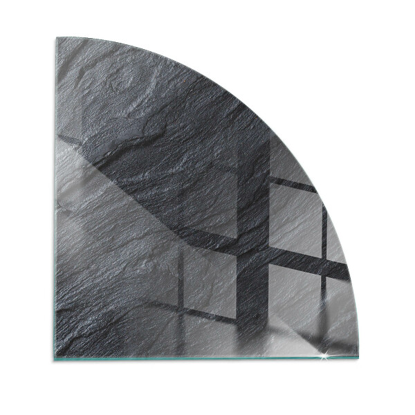 Quarter glass hearth stove Pattern of rocky structure