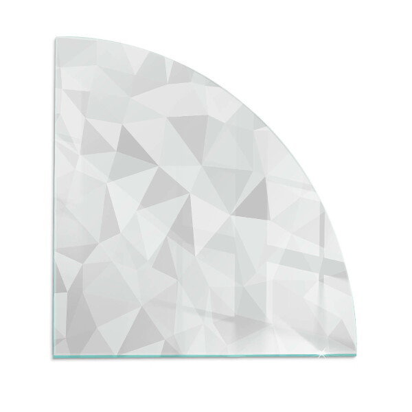 Corner glass hearth Geometric abstraction in shapes