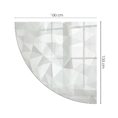 Corner glass hearth Geometric abstraction in shapes