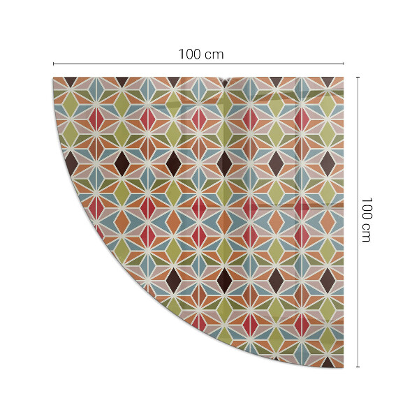 Corner glass hearth Polygonal patterns on the web