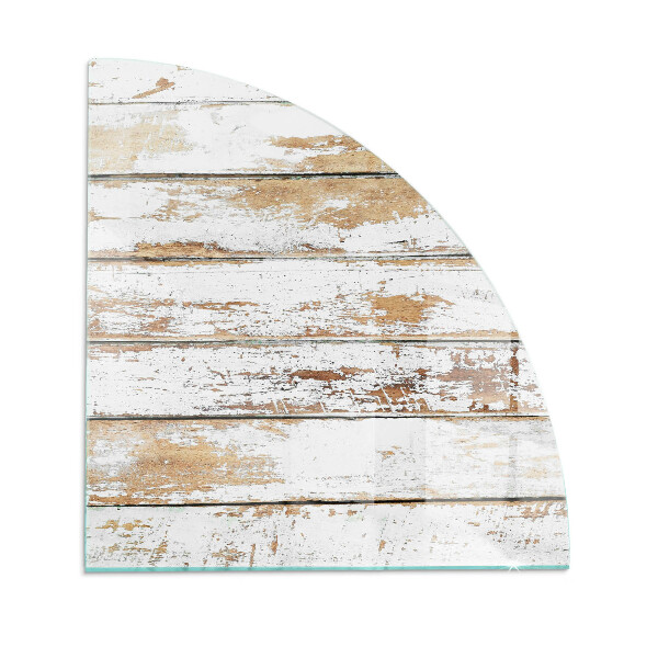 Quarter glass hearth stove Rusty wooden board