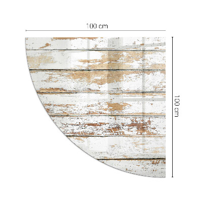 Quarter glass hearth stove Rusty wooden board