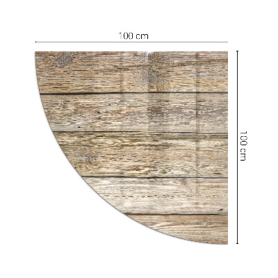 Corner glass hearth for wood burner Wooden grain in a natural style