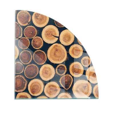 Corner glass hearth for wood burner Box with wooden frame