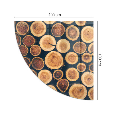 Corner glass hearth for wood burner Box with wooden frame