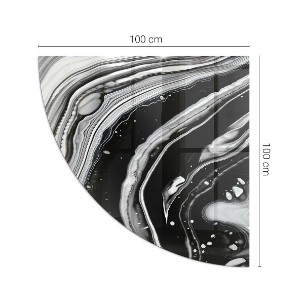 Quarter glass hearth stove Abstract wavy and linear patterns