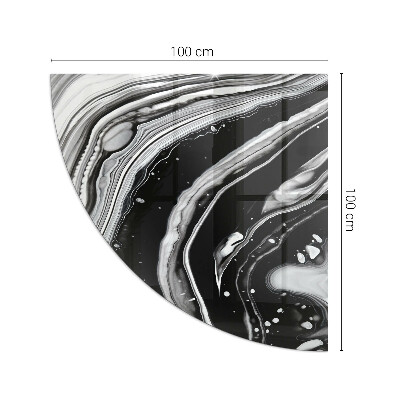 Quarter glass hearth stove Abstract wavy and linear patterns