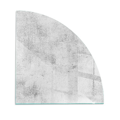 Corner glass hearth for wood burner Concrete texture in a raw style