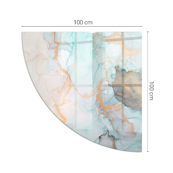 Quarter glass hearth stove Fluid abstract motif