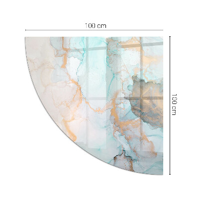 Quarter glass hearth stove Fluid abstract motif