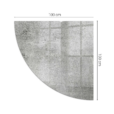 Corner glass hearth Raw concrete in a minimalist style