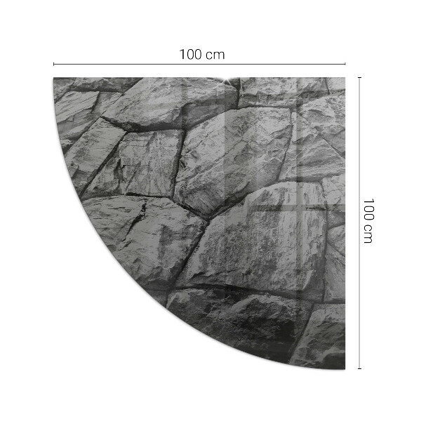 Corner glass hearth Stone style in a natural version