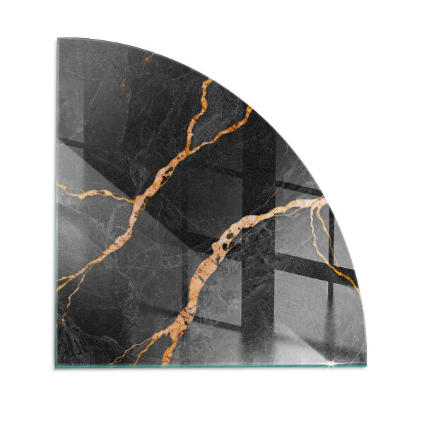 Quarter glass hearth stove Marble style with delicate veining