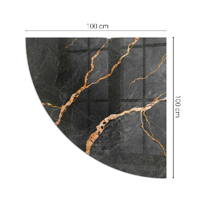 Quarter glass hearth stove Marble style with delicate veining