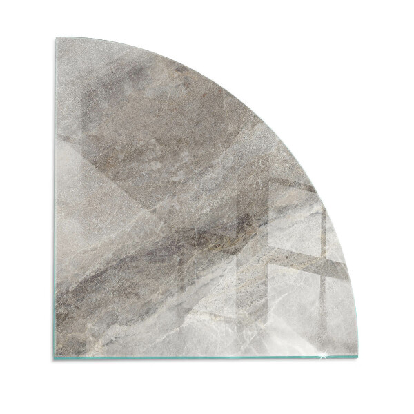Quarter glass hearth stove Stone-inspired pattern