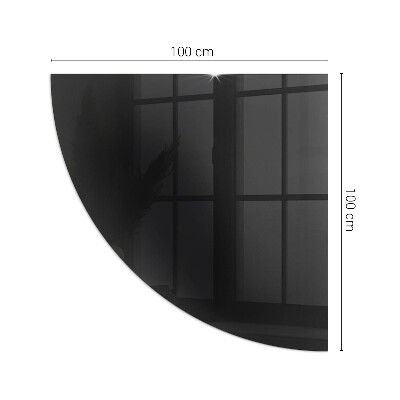 Quarter glass hearth stove Color Black