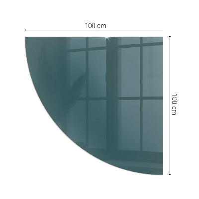 Corner glass hearth for wood burner Sea Color