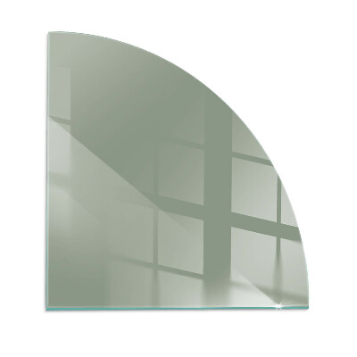 Corner glass hearth Gray-green color