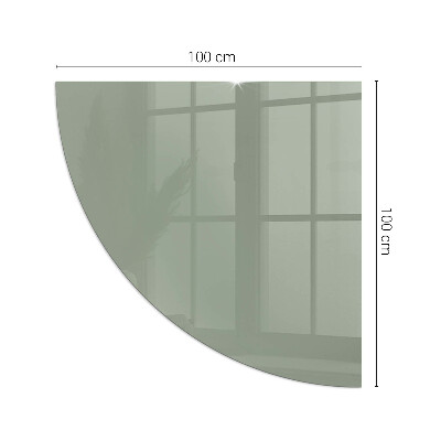 Corner glass hearth Gray-green color