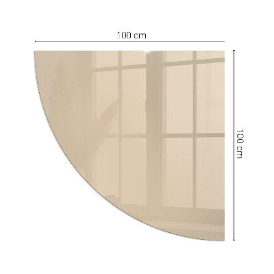 Corner glass hearth for wood burner Color Beige