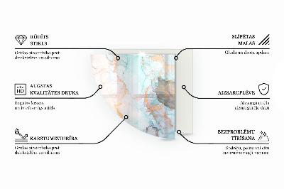 Quarter glass hearth stove Color Pale Pink