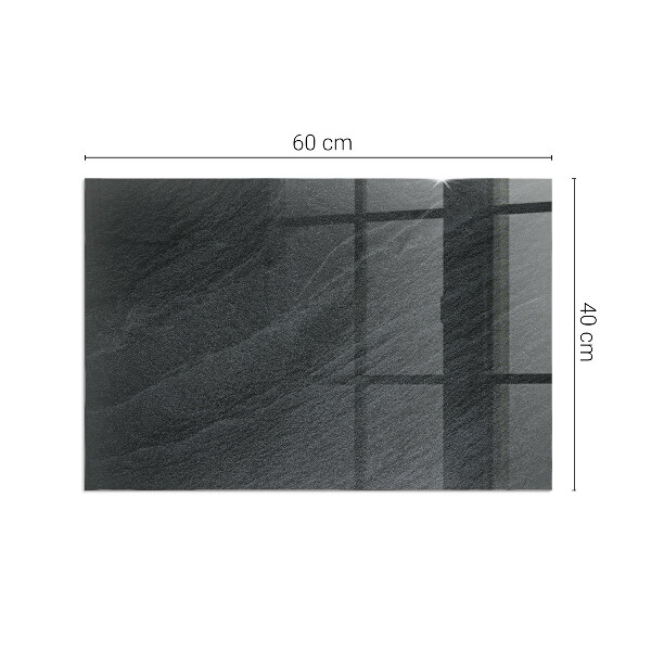 Rectangular glass hearth for wood stove Natural stone pattern