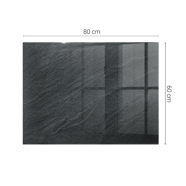 Rectangular glass hearth for wood stove Natural stone pattern