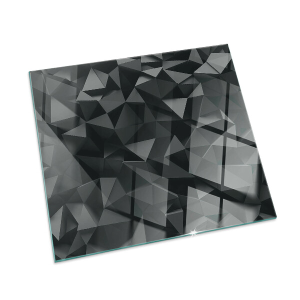 Rectangular tempered glass hearth Geometry in three dimensions