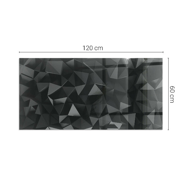 Rectangular tempered glass hearth Geometry in three dimensions