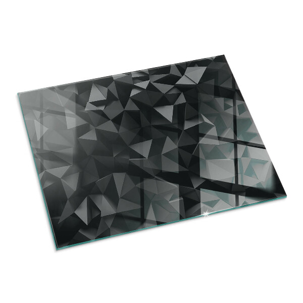 Rectangular tempered glass hearth Geometry in three dimensions