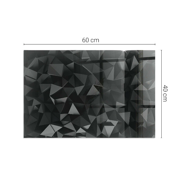 Rectangular tempered glass hearth Geometry in three dimensions