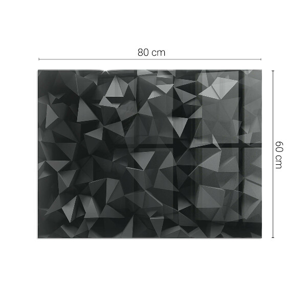 Rectangular tempered glass hearth Geometry in three dimensions