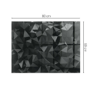 Rectangular tempered glass hearth Geometry in three dimensions