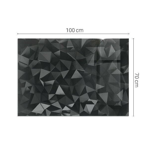 Rectangular tempered glass hearth Geometry in three dimensions