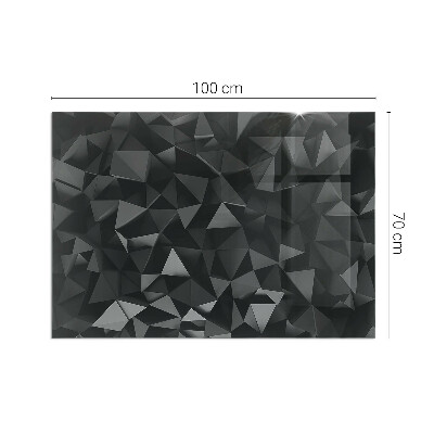 Rectangular tempered glass hearth Geometry in three dimensions