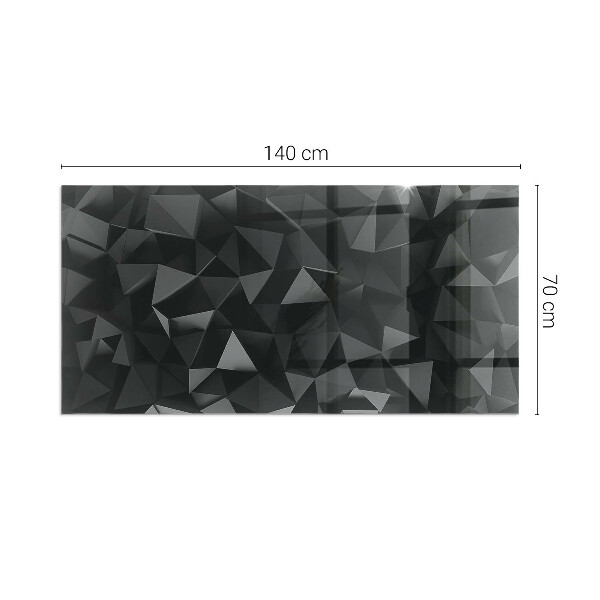 Rectangular tempered glass hearth Geometry in three dimensions