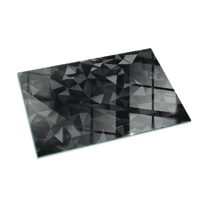 Rectangular tempered glass hearth Geometry in three dimensions