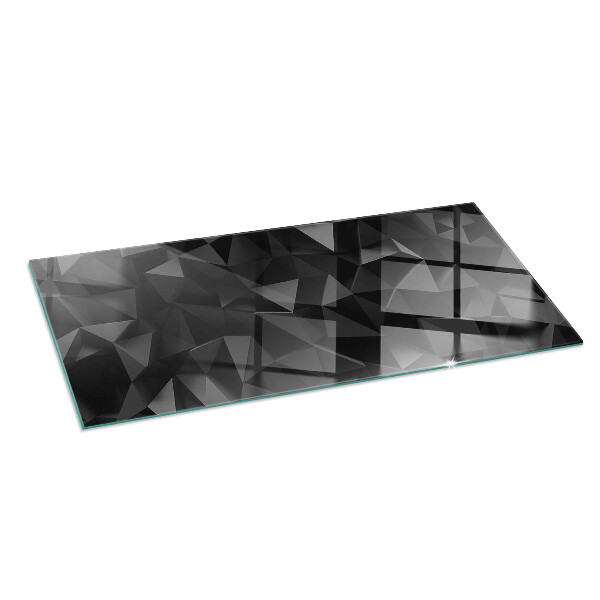 Rectangular tempered glass hearth Geometry in three dimensions