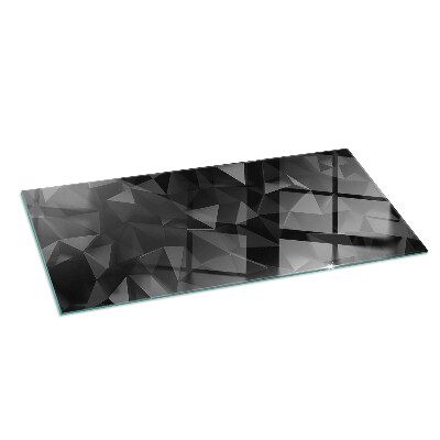 Rectangular tempered glass hearth Geometry in three dimensions