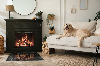 Rectangular tempered glass hearth Geometry in three dimensions