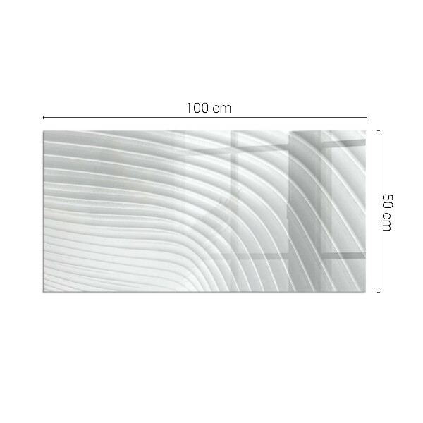 Rectangular glass hearth for wood stove Waves of subtle shapes