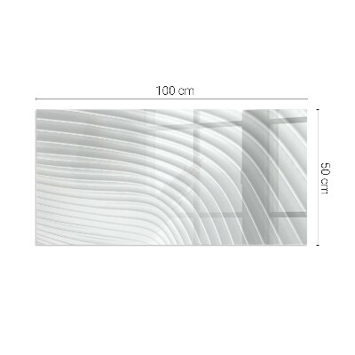 Rectangular glass hearth for wood stove Waves of subtle shapes