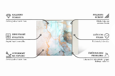 Rectangular glass hearth Abstract cloud forms in solids