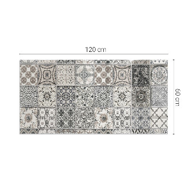 Rectangular tempered glass hearth Tiled decorative patterns