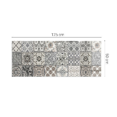 Rectangular tempered glass hearth Tiled decorative patterns