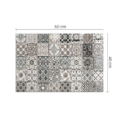 Rectangular tempered glass hearth Tiled decorative patterns